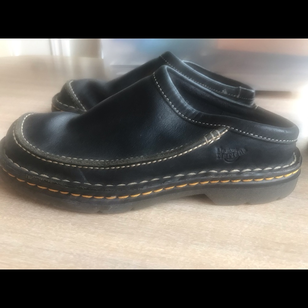 Dr Martens Black slide mules